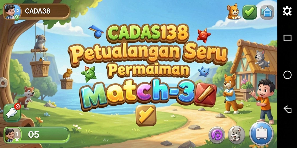 Screenshot permainan CADAS138 menampilkan aksi mencocokkan objek yang seru.