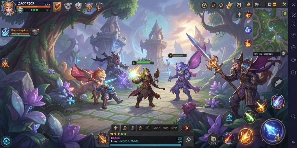 Tampilan gameplay epik di dunia MMORPG GACOR305.
