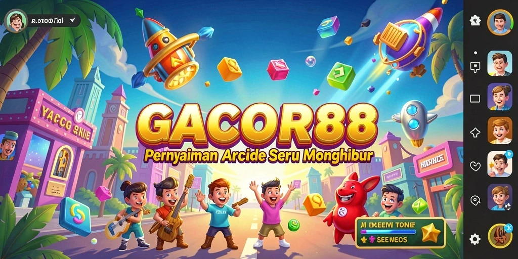 Tampilan seru gameplay GACOR88 dengan level menantang.