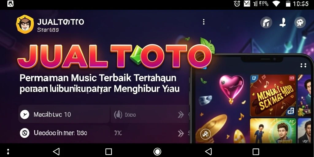 Tampilan gameplay JUALTOTO yang interaktif dan colorful.