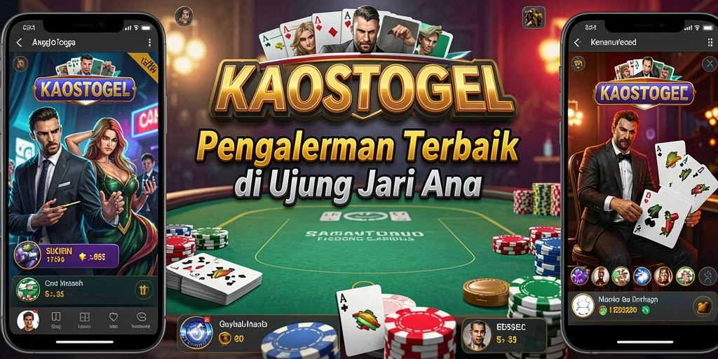 Screenshot KAOSTOGEL menunjukkan suasana seru permainan Poker.
