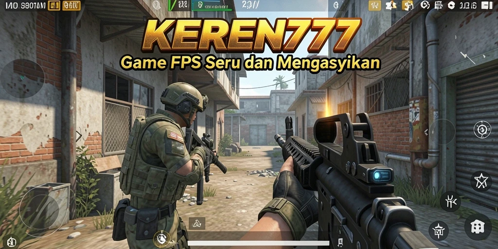 Screenshot KEREN777 menampilkan aksi seru dalam pertempuran FPS.
