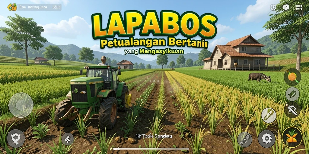 Tampilan screenshot LAPARBOS menampilkan keseruan gameplay bertani yang menawan.