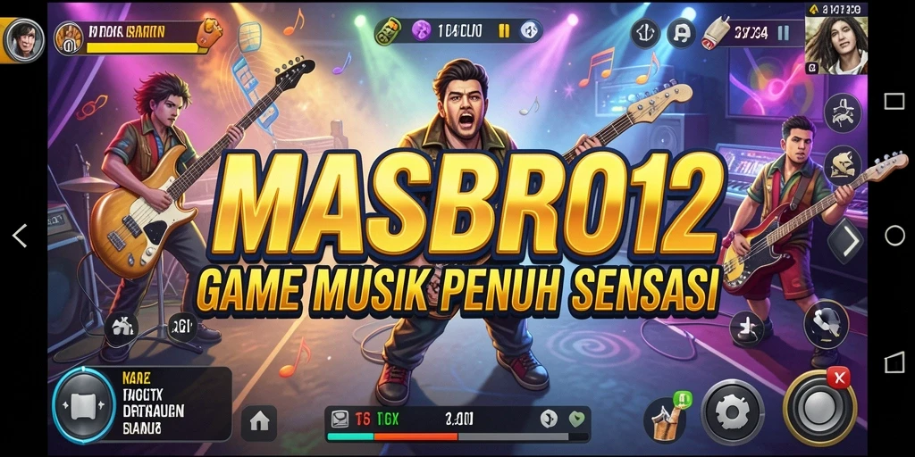 Tampilan gameplay <strong>MASBRO12</strong> yang menarik dan interaktif saat bernyanyi.
