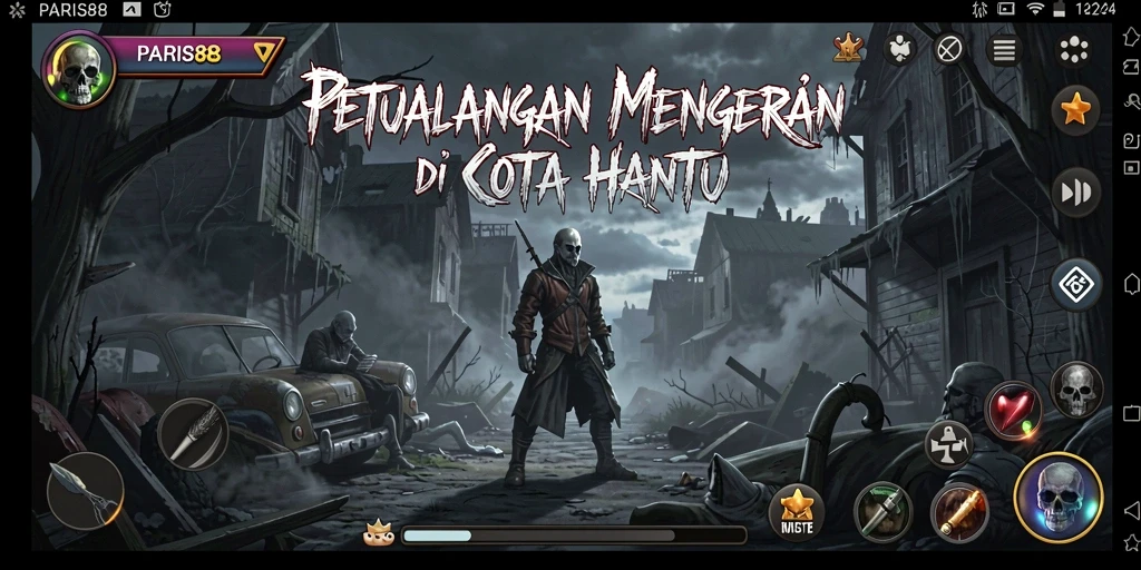 Screenshot menampilkan gameplay Horror yang mendebarkan di PARIS88.