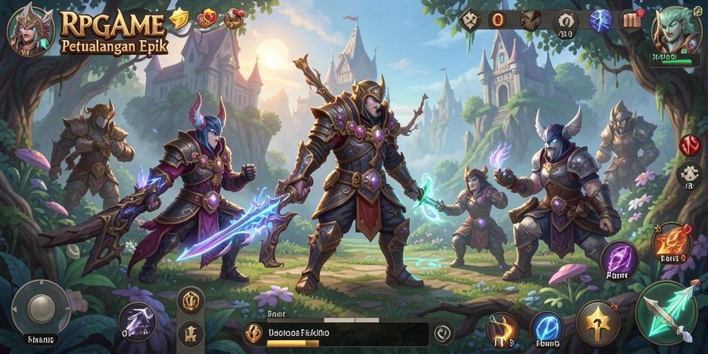 Tampilan gameplay RPGAME dengan aksi seru dan karakter menarik.