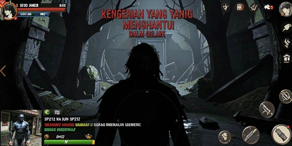 Screenshot menampilkan momen mencekam saat menjelajahi kegelapan dalam SP212.