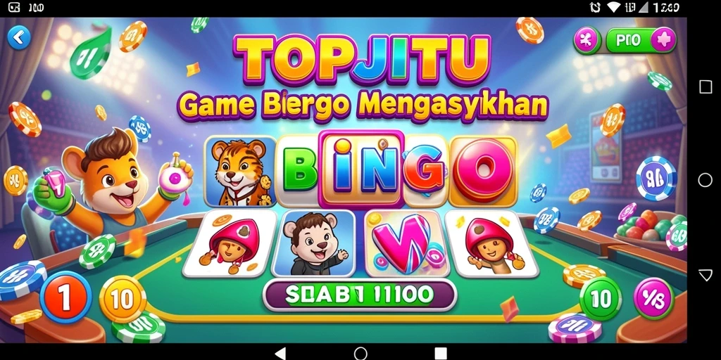 Tampilan gameplay seru dari aplikasi Bingo TOPJITU.