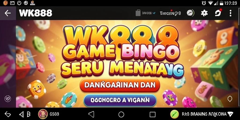 Tampilan menarik dari gameplay Bingo di WK888.